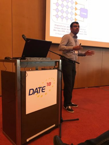 Picture 5 of Nishil Talati has presented his paper in Dresdaen, Germany at DATE 2018