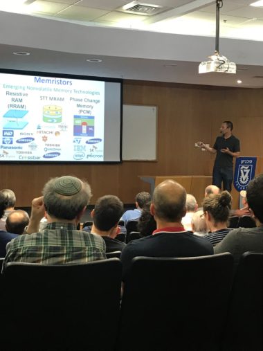 Picture 1 of Prof. Shahar Kvatinsky has given a talk at the Faculty of Electrical Engineering at the Technion entitled "Playing LEGO with Memristors"