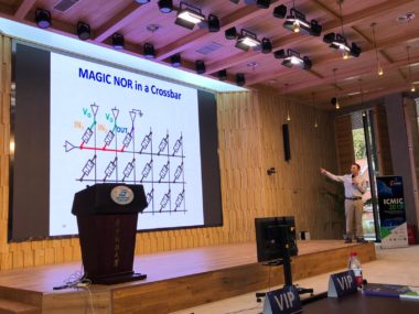 Prof. Shahar Kvatinsky delivered an invited talk on "Real Processing-in-Memory with Memristive Memory Processing Unit (mMPU) in the  Inaugural Chua Memristor Institute Conference (ICMIC 2019) in Wuhan, China