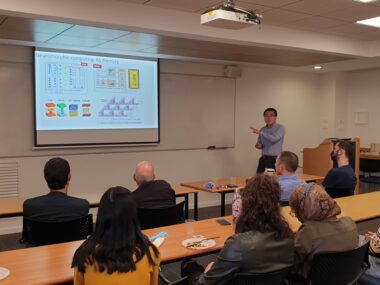 Picture 1 of Dr. Wei Wang summarized today in our group meeting his research on Y-Flash memristors and neuromorphic computing.