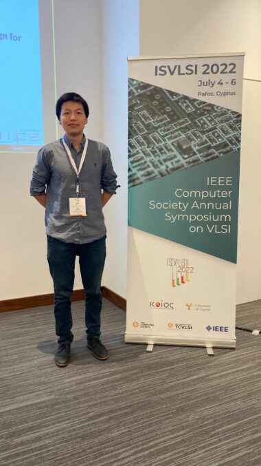 Minhui Zou presented his paper 'Enhancing Security of Memristor Computing System Through Secure Weight Mapping' at IEEE ISVLSI 2022.