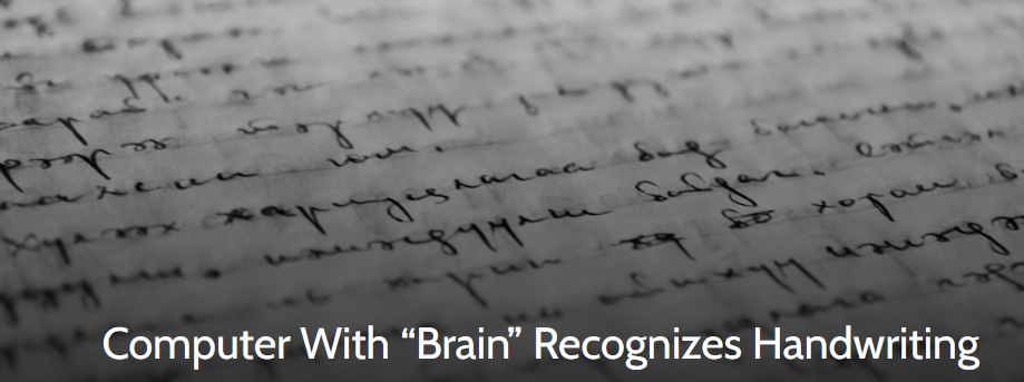 Picture for Computer With “Brain” Recognizes Handwriting